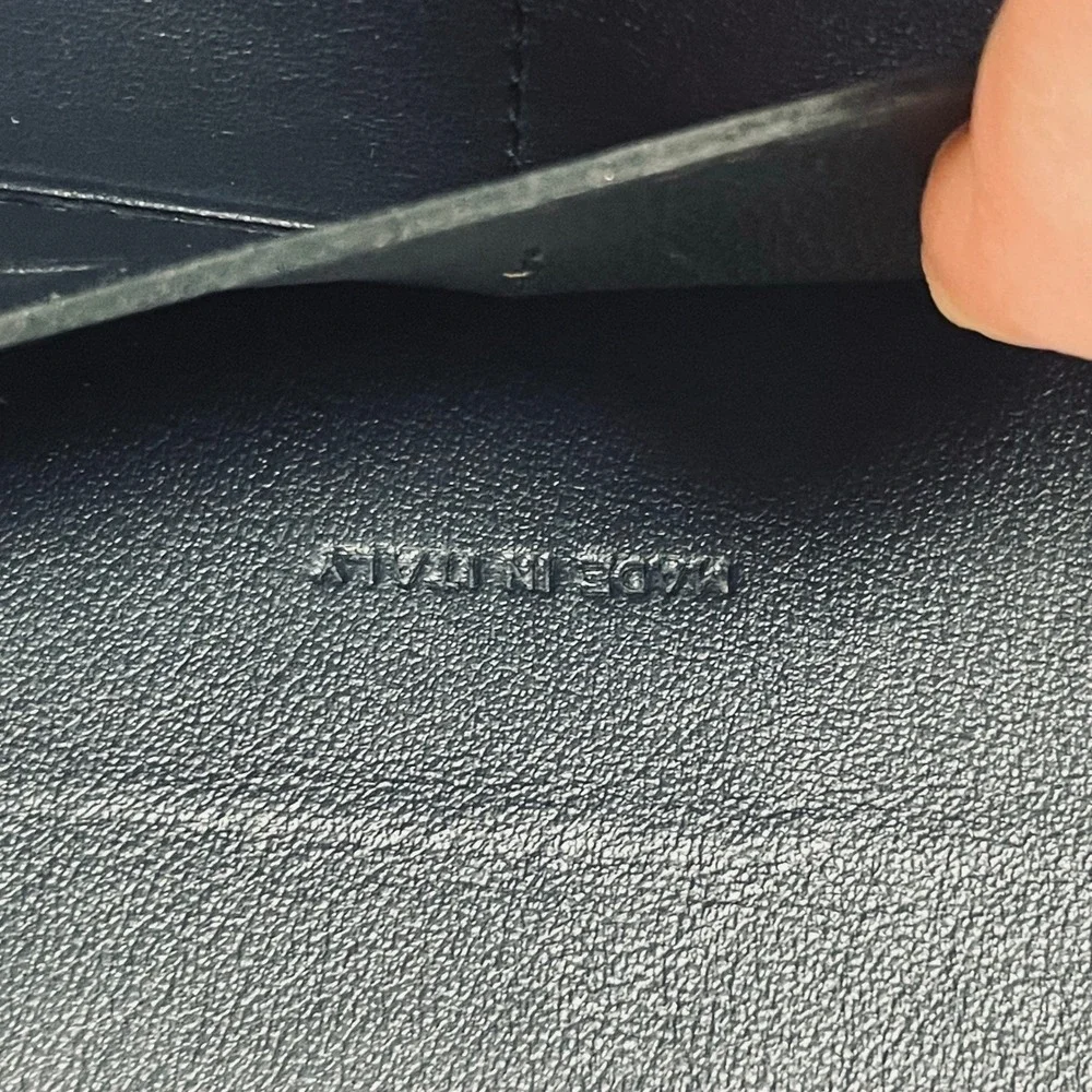 Brioni Blue‎ Saffiano Leather Double Zip Wallet Wristlet Italy Luxury Organizer
